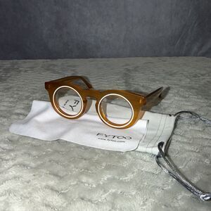 FYTOO Eyeglasses Frames Celestiana FT195281-01 Orange 23105 43mm 26-145 New